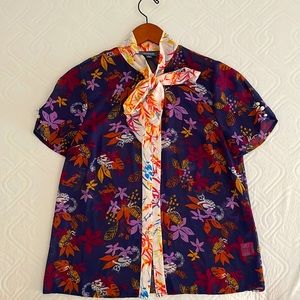 ModCloth button down neck tie shirt.